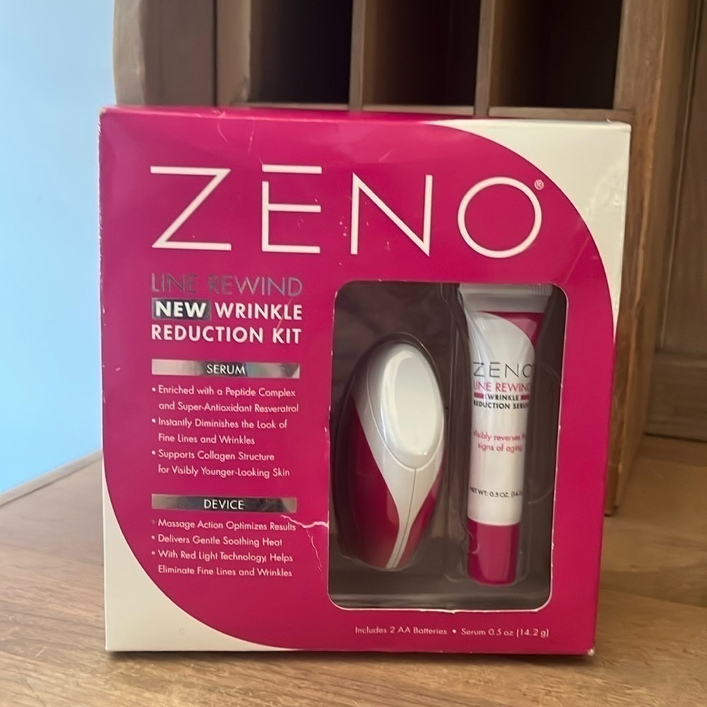 Zeno Line Rewind Wrinkle Reduction Kit Serum & Device New